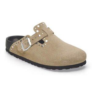 SALE Birkenstock Boston Rivets  Suede Leather Color: Taupe